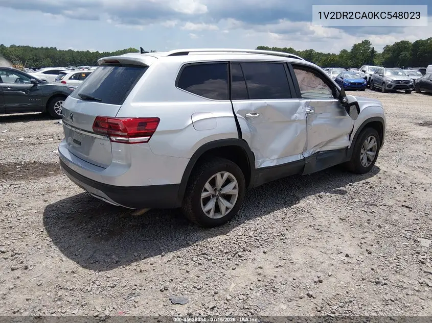 2019 Volkswagen Atlas 3.6L V6 Se VIN: 1V2DR2CA0KC548023 Lot: 45638334