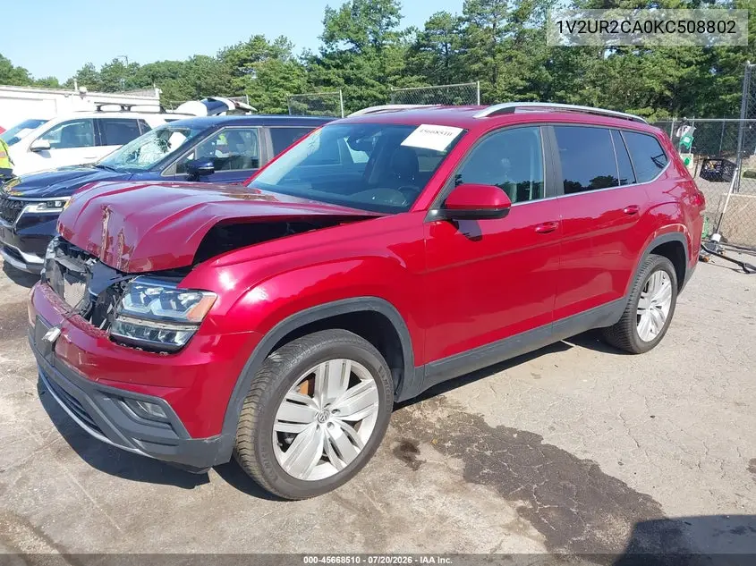 2019 Volkswagen Atlas 3.6L V6 Se W/Technology VIN: 1V2UR2CA0KC508802 Lot: 45668510