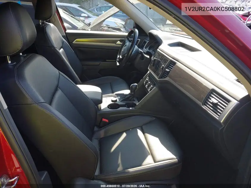 2019 Volkswagen Atlas 3.6L V6 Se W/Technology VIN: 1V2UR2CA0KC508802 Lot: 45668510