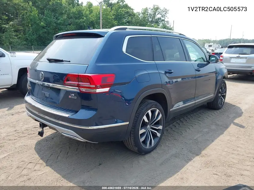 2020 Volkswagen Atlas 3.6L V6 Sel Premium VIN: 1V2TR2CA0LC505573 Lot: 45631859