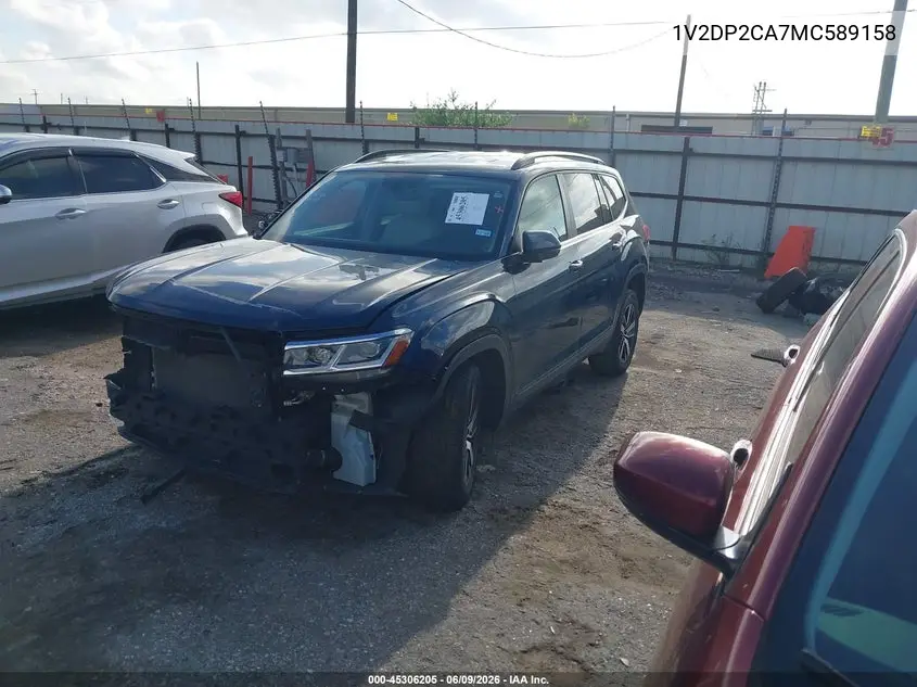 2021 Volkswagen Atlas 2.0T Se VIN: 1V2DP2CA7MC589158 Lot: 45306205