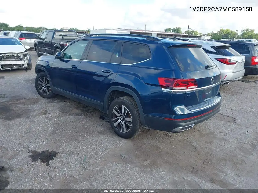 2021 Volkswagen Atlas 2.0T Se VIN: 1V2DP2CA7MC589158 Lot: 45306205