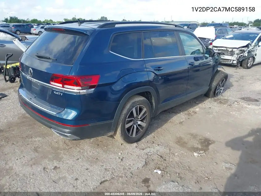 2021 Volkswagen Atlas 2.0T Se VIN: 1V2DP2CA7MC589158 Lot: 45306205