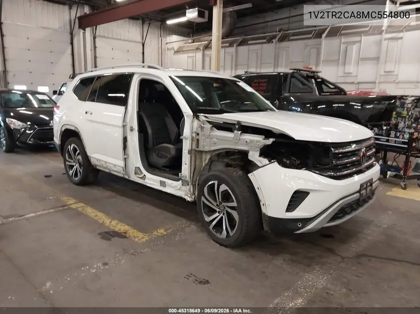 2021 Volkswagen Atlas 3.6L V6 Sel Premium VIN: 1V2TR2CA8MC554800 Lot: 45318649