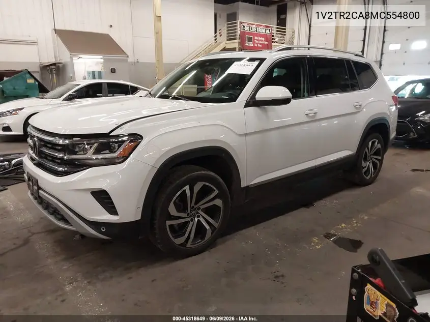 2021 Volkswagen Atlas 3.6L V6 Sel Premium VIN: 1V2TR2CA8MC554800 Lot: 45318649