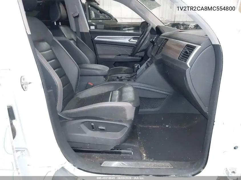 2021 Volkswagen Atlas 3.6L V6 Sel Premium VIN: 1V2TR2CA8MC554800 Lot: 45318649