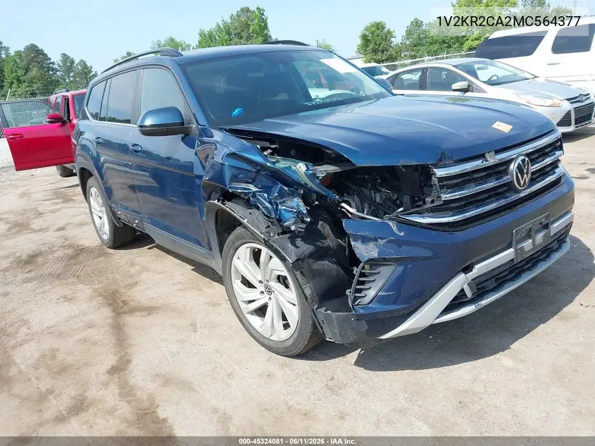 2021 Volkswagen Atlas 3.6L V6 Se W/Technology VIN: 1V2KR2CA2MC564377 Lot: 45324081