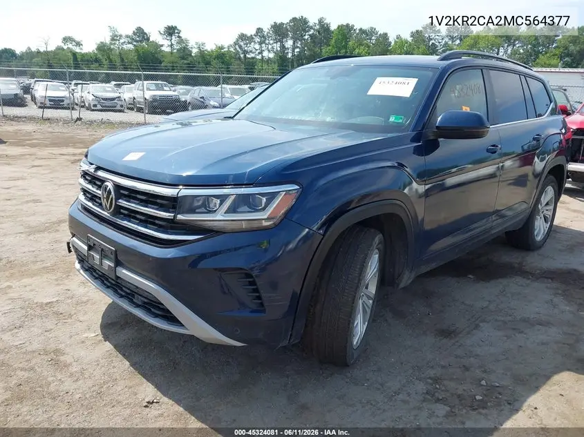 2021 Volkswagen Atlas 3.6L V6 Se W/Technology VIN: 1V2KR2CA2MC564377 Lot: 45324081