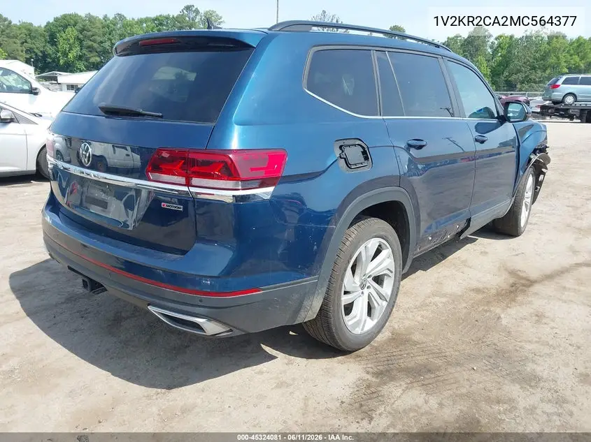 2021 Volkswagen Atlas 3.6L V6 Se W/Technology VIN: 1V2KR2CA2MC564377 Lot: 45324081