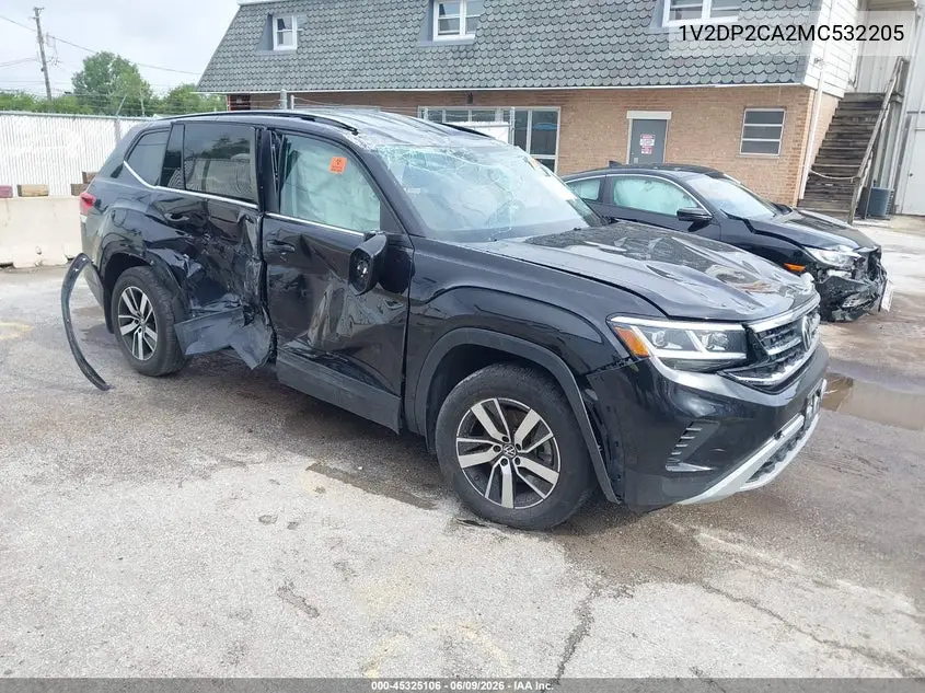2021 Volkswagen Atlas 2.0T Se VIN: 1V2DP2CA2MC532205 Lot: 45325106