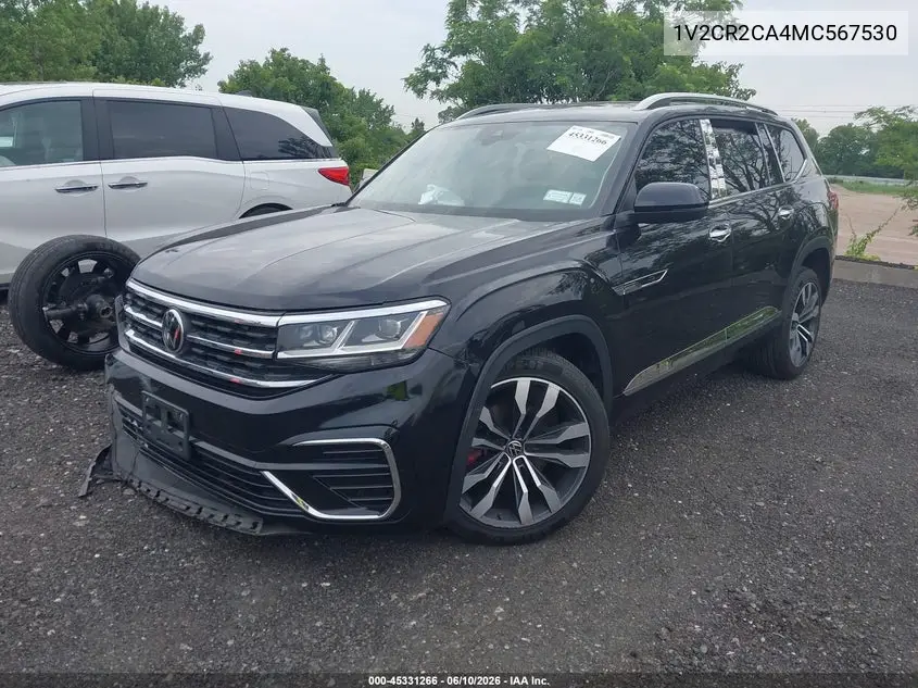 2021 Volkswagen Atlas 3.6L V6 Sel R-Line VIN: 1V2CR2CA4MC567530 Lot: 45331266