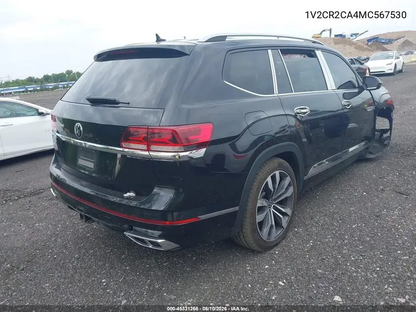 2021 Volkswagen Atlas 3.6L V6 Sel R-Line VIN: 1V2CR2CA4MC567530 Lot: 45331266