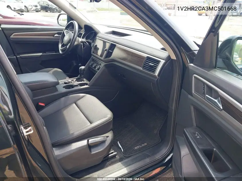2021 Volkswagen Atlas 3.6L V6 Se W/Technology VIN: 1V2HR2CA3MC501668 Lot: 45346986