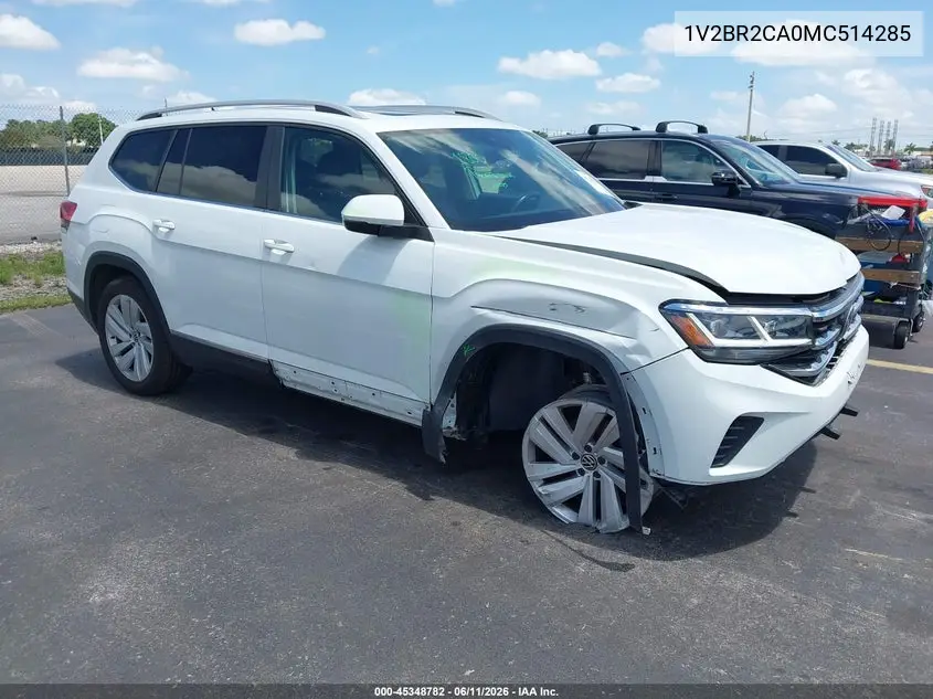 2021 Volkswagen Atlas 3.6L V6 Sel VIN: 1V2BR2CA0MC514285 Lot: 45348782