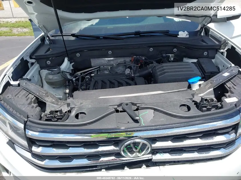 2021 Volkswagen Atlas 3.6L V6 Sel VIN: 1V2BR2CA0MC514285 Lot: 45348782