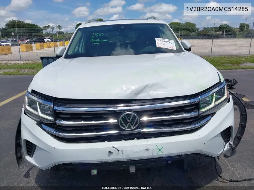 2021 Volkswagen Atlas 3.6L V6 Sel VIN: 1V2BR2CA0MC514285 Lot: 45348782