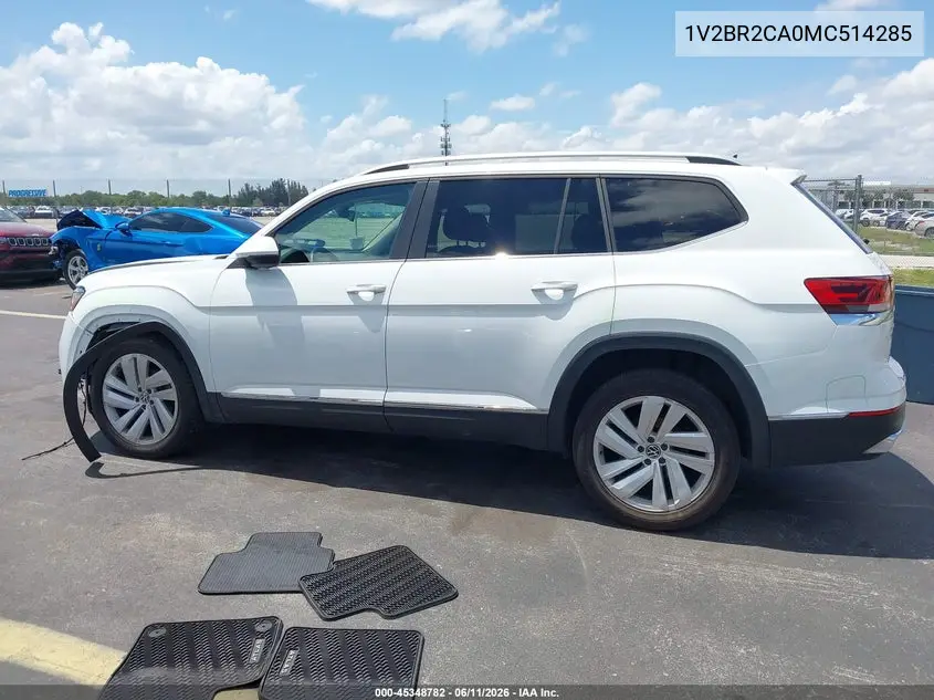 2021 Volkswagen Atlas 3.6L V6 Sel VIN: 1V2BR2CA0MC514285 Lot: 45348782