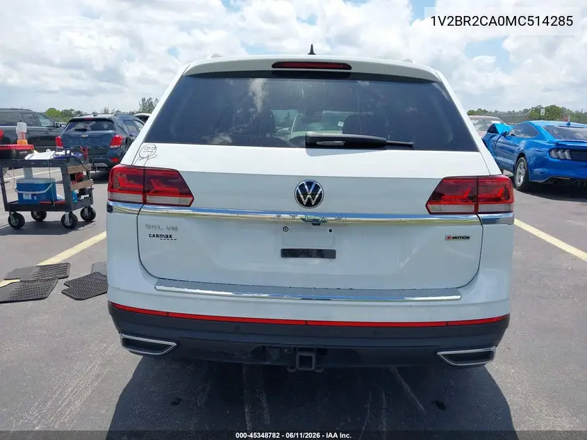 2021 Volkswagen Atlas 3.6L V6 Sel VIN: 1V2BR2CA0MC514285 Lot: 45348782