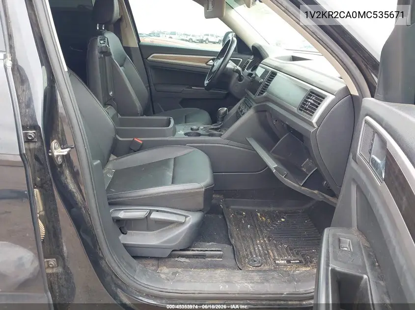 2021 Volkswagen Atlas 3.6L V6 Se W/Technology VIN: 1V2KR2CA0MC535671 Lot: 45353974