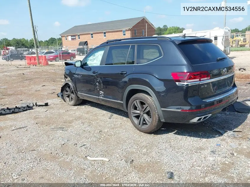 2021 Volkswagen Atlas 3.6L V6 Se W/Technology R-Line VIN: 1V2NR2CAXMC534556 Lot: 45575649