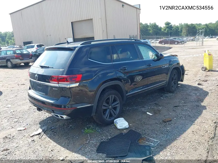 2021 Volkswagen Atlas 3.6L V6 Se W/Technology R-Line VIN: 1V2NR2CAXMC534556 Lot: 45575649