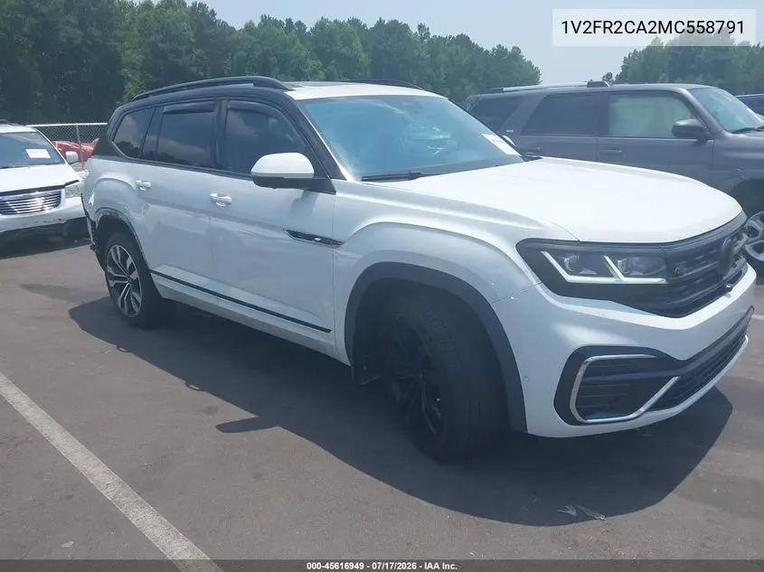 2021 Volkswagen Atlas 3.6L V6 Sel Premium R-Line VIN: 1V2FR2CA2MC558791 Lot: 45616949