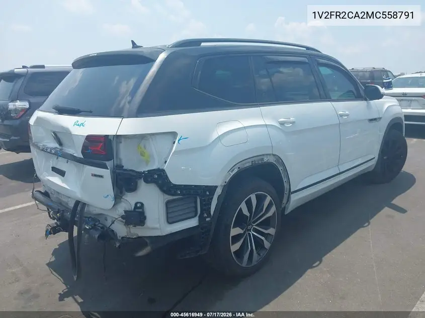 2021 Volkswagen Atlas 3.6L V6 Sel Premium R-Line VIN: 1V2FR2CA2MC558791 Lot: 45616949