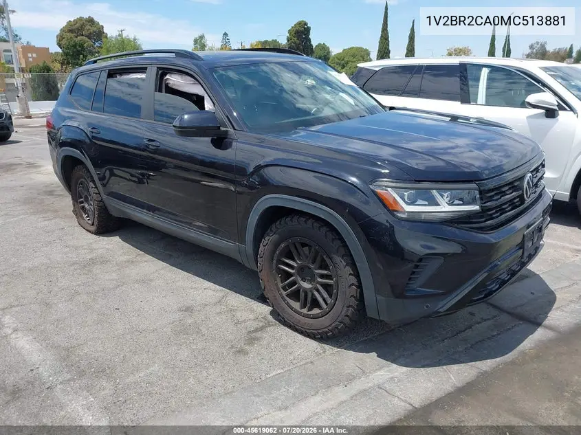 2021 Volkswagen Atlas 3.6L V6 Sel VIN: 1V2BR2CA0MC513881 Lot: 45619062