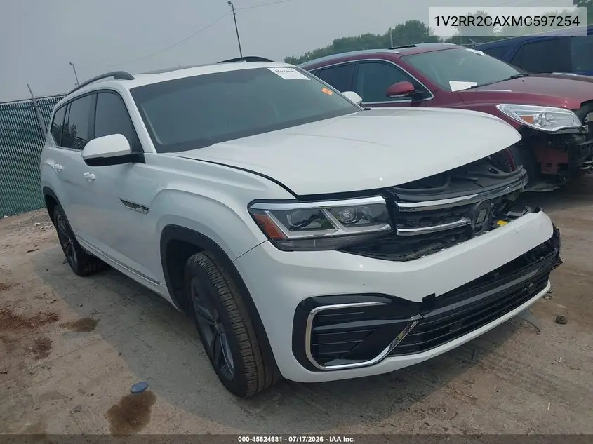 2021 Volkswagen Atlas 3.6L V6 Se W/Technology R-Line VIN: 1V2RR2CAXMC597254 Lot: 45624681