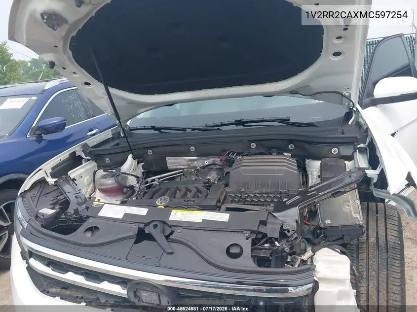 2021 Volkswagen Atlas 3.6L V6 Se W/Technology R-Line VIN: 1V2RR2CAXMC597254 Lot: 45624681