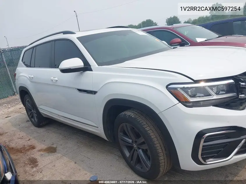 2021 Volkswagen Atlas 3.6L V6 Se W/Technology R-Line VIN: 1V2RR2CAXMC597254 Lot: 45624681