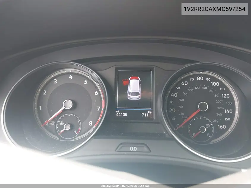 2021 Volkswagen Atlas 3.6L V6 Se W/Technology R-Line VIN: 1V2RR2CAXMC597254 Lot: 45624681