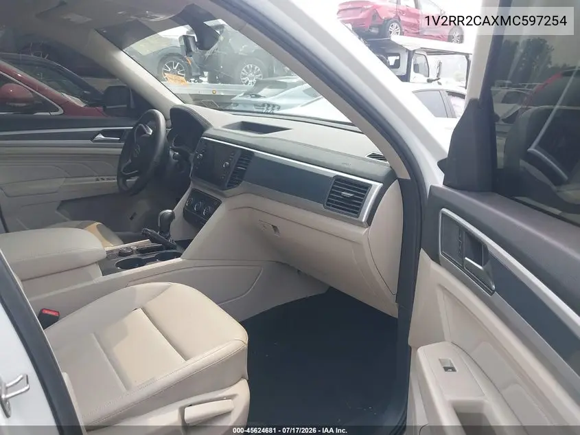 2021 Volkswagen Atlas 3.6L V6 Se W/Technology R-Line VIN: 1V2RR2CAXMC597254 Lot: 45624681
