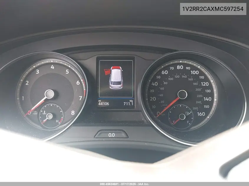 2021 Volkswagen Atlas 3.6L V6 Se W/Technology R-Line VIN: 1V2RR2CAXMC597254 Lot: 45624681