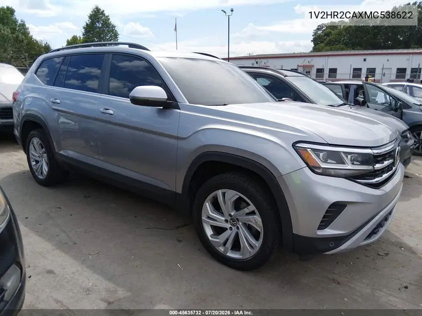 2021 Volkswagen Atlas 3.6L V6 Se W/Technology VIN: 1V2HR2CAXMC538622 Lot: 45635732
