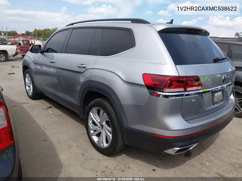 2021 Volkswagen Atlas 3.6L V6 Se W/Technology VIN: 1V2HR2CAXMC538622 Lot: 45635732