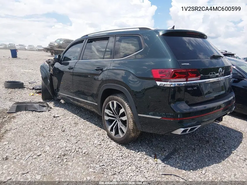 2021 Volkswagen Atlas 3.6L V6 Sel R-Line VIN: 1V2SR2CA4MC600599 Lot: 45646736