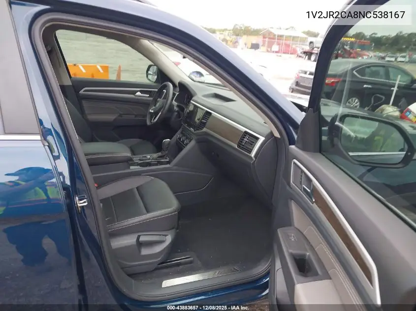 1V2JR2CA8NC538167 2022 Volkswagen Atlas 3.6L V6 Se W/Technology