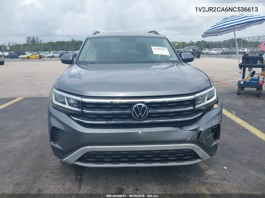2022 Volkswagen Atlas 3.6L V6 Se W/Technology VIN: 1V2JR2CA6NC536613 Lot: 45489181