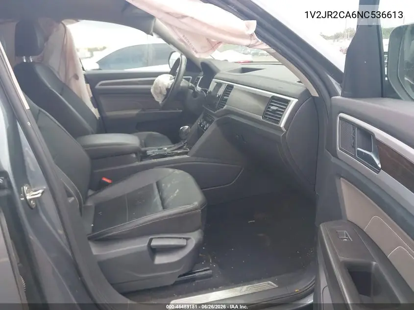2022 Volkswagen Atlas 3.6L V6 Se W/Technology VIN: 1V2JR2CA6NC536613 Lot: 45489181