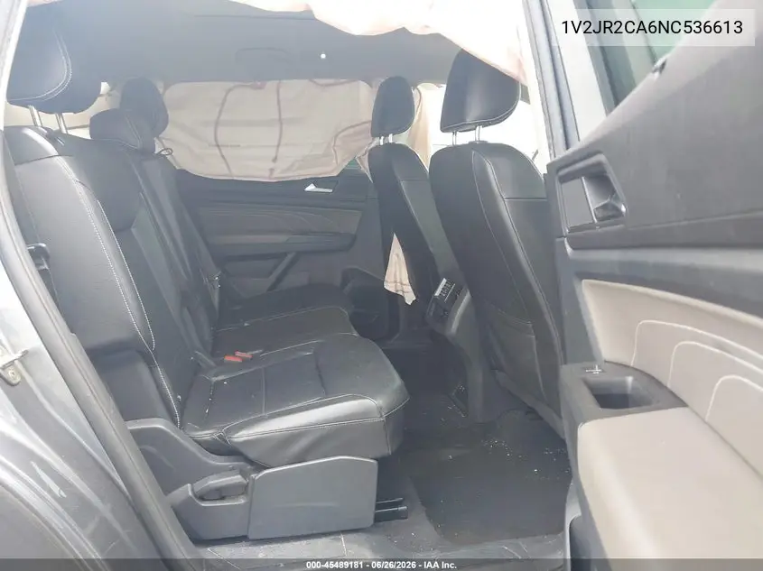 2022 Volkswagen Atlas 3.6L V6 Se W/Technology VIN: 1V2JR2CA6NC536613 Lot: 45489181