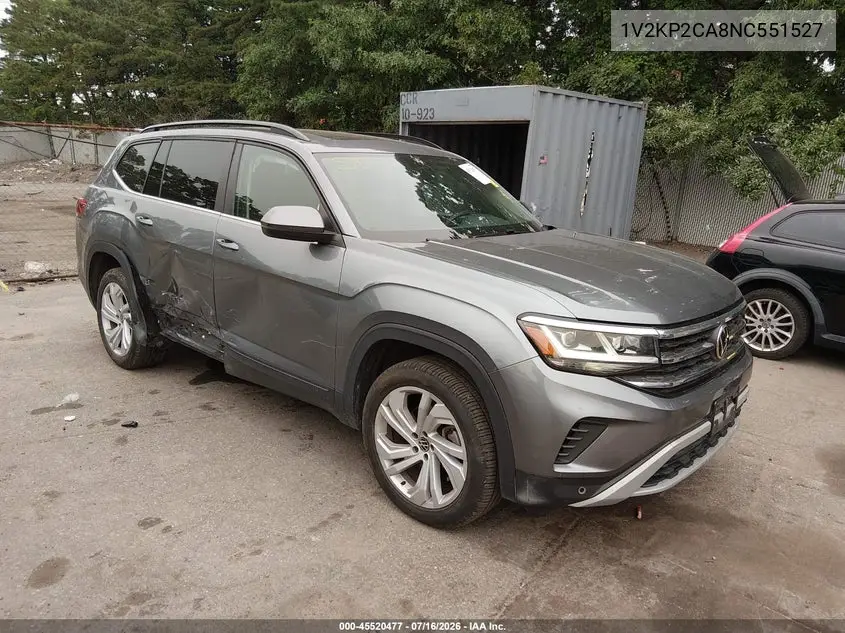 2022 Volkswagen Atlas 2.0T Se W/Technology VIN: 1V2KP2CA8NC551527 Lot: 45520477