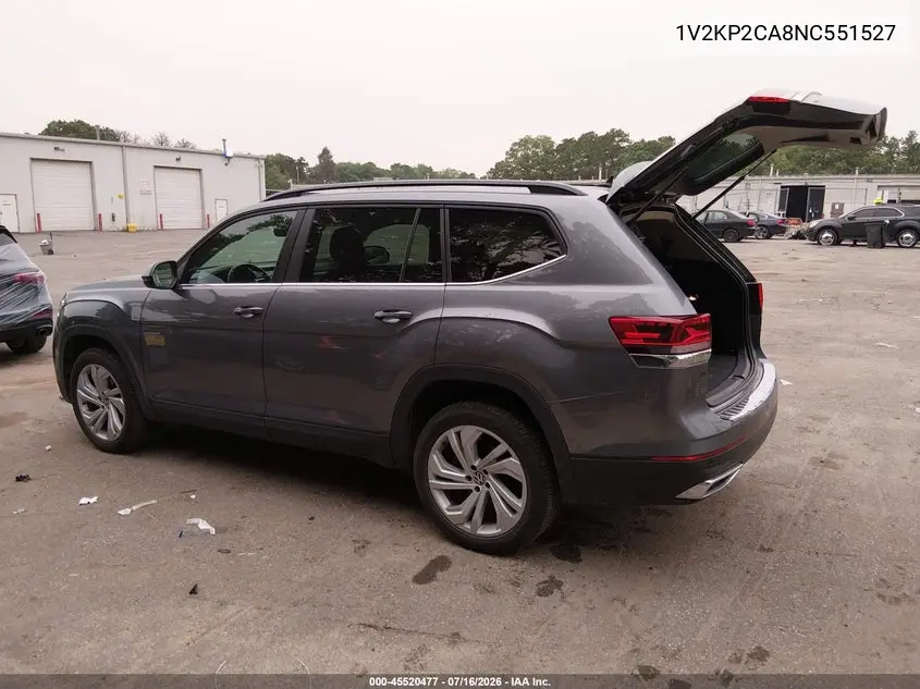 2022 Volkswagen Atlas 2.0T Se W/Technology VIN: 1V2KP2CA8NC551527 Lot: 45520477