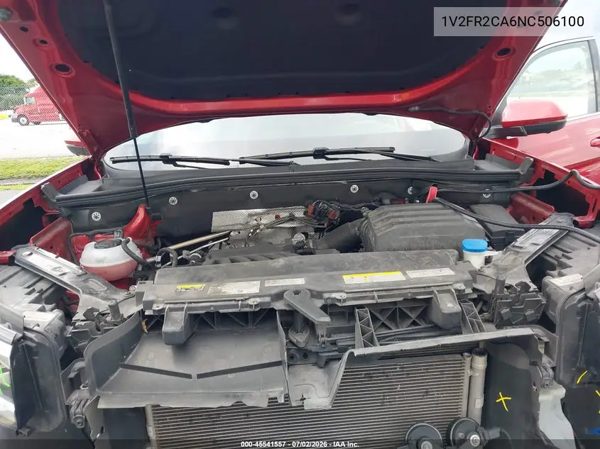 2022 Volkswagen Atlas 3.6L V6 Sel Premium R-Line VIN: 1V2FR2CA6NC506100 Lot: 45541557