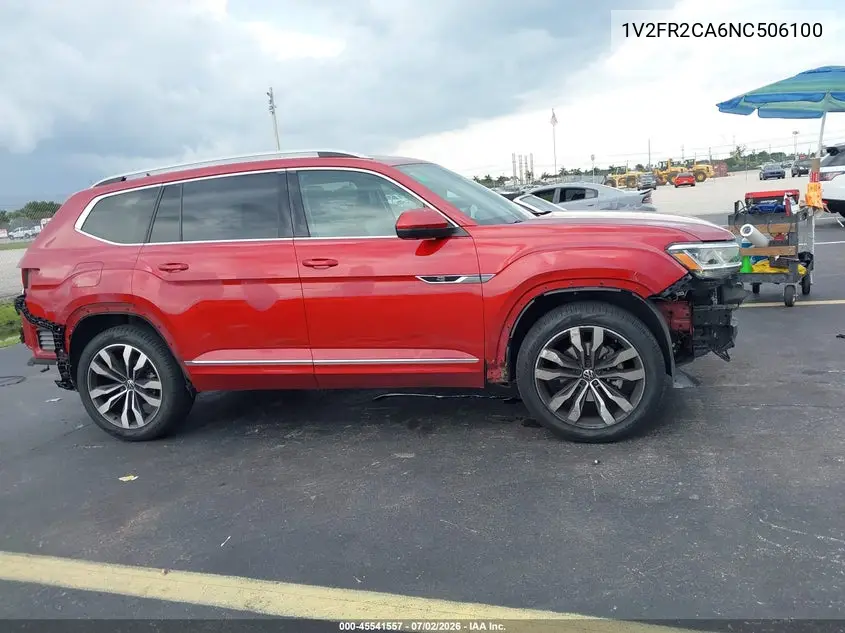 2022 Volkswagen Atlas 3.6L V6 Sel Premium R-Line VIN: 1V2FR2CA6NC506100 Lot: 45541557