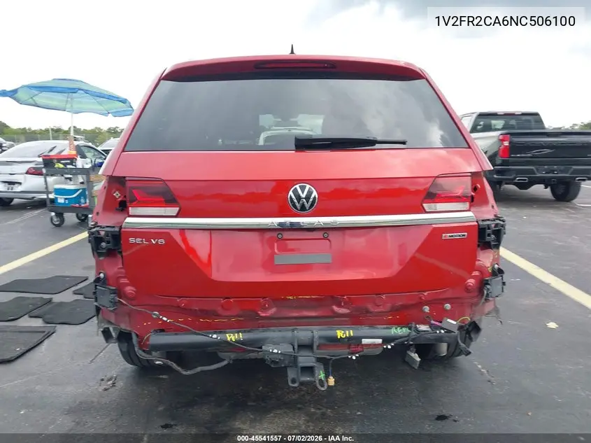 2022 Volkswagen Atlas 3.6L V6 Sel Premium R-Line VIN: 1V2FR2CA6NC506100 Lot: 45541557