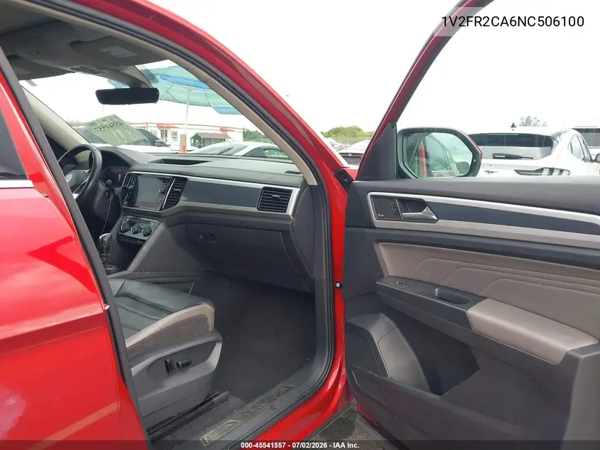 2022 Volkswagen Atlas 3.6L V6 Sel Premium R-Line VIN: 1V2FR2CA6NC506100 Lot: 45541557