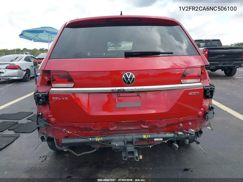 2022 Volkswagen Atlas 3.6L V6 Sel Premium R-Line VIN: 1V2FR2CA6NC506100 Lot: 45541557