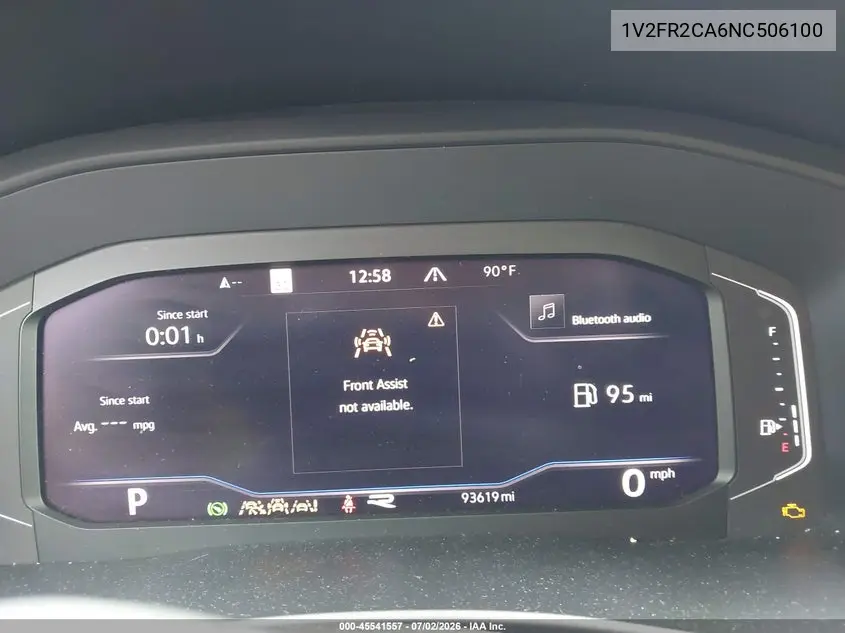 2022 Volkswagen Atlas 3.6L V6 Sel Premium R-Line VIN: 1V2FR2CA6NC506100 Lot: 45541557