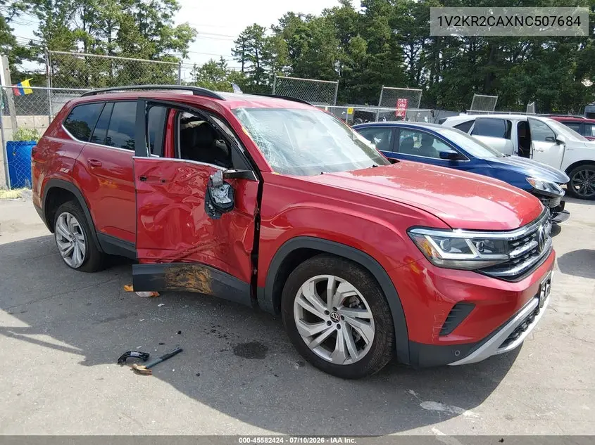 2022 Volkswagen Atlas 3.6L V6 Se W/Technology VIN: 1V2KR2CAXNC507684 Lot: 45582424